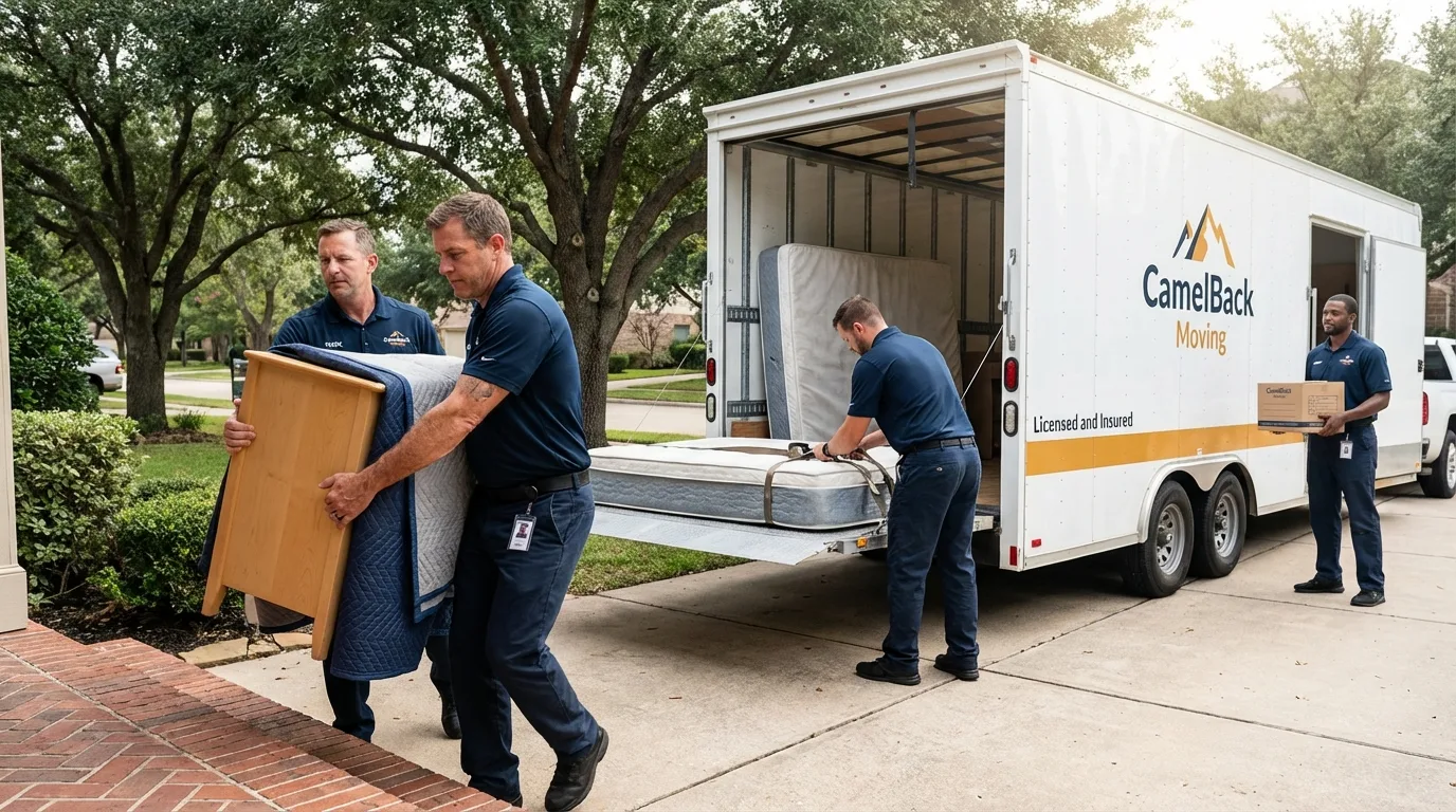 Crew loading residential truck for cross-state move from Rural Retreat, VA