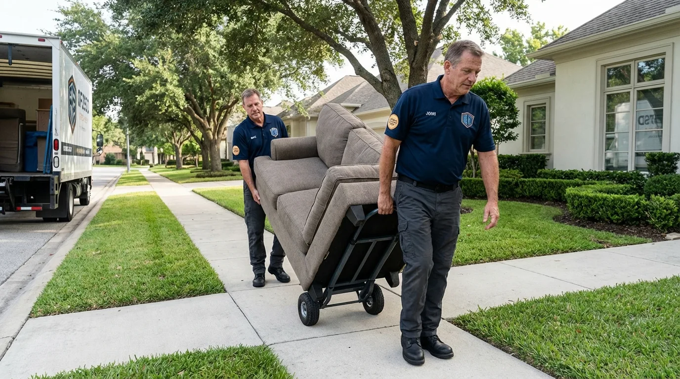 Local residential moving crew loading furniture in Rural Retreat, VA